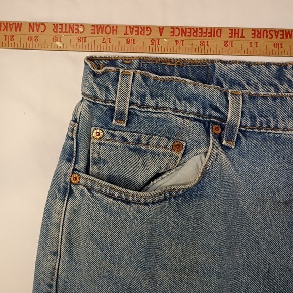 Vtg 91 Levis 505 Regular Fit Straight 38x36 (36x32) Denim Blue Jeans Zip Fly USA - Picture 14 of 16